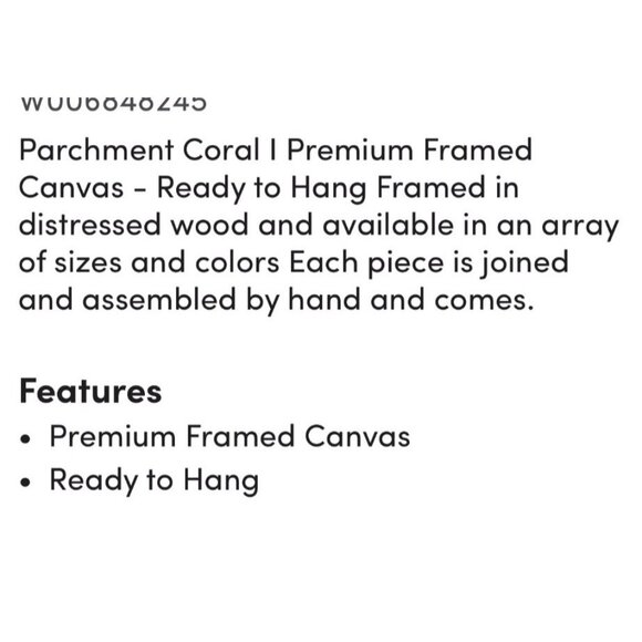 Rosecliff Heights Botanical Wall Art Prints " Parchment Coral I " 4 - Pieces - Picture 5 of 9